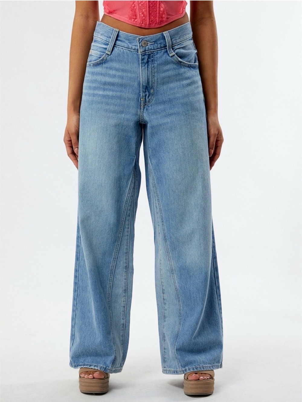Levi's '94 Baggy Wide Leg High Waist Jeans in "Charlie Boy" Light Wash 90s Sz 27 - Picture 12 of 12